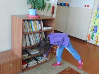 Čtenářský koutek v družině