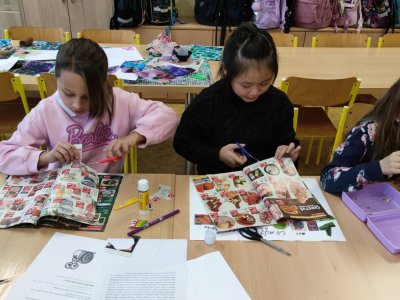 Obrázek 176831 Vyrábíme koláž s přehledem vhodné a nevhodné potravy pro šneka.