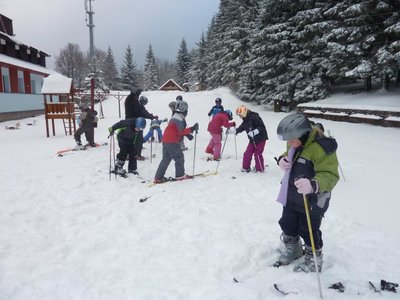 lyžák 2. den-pondělí 7.1.