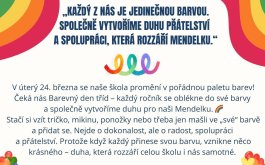 Titulní obrázek k příspěvku BAREVNÝ DEN NA MENDELCE